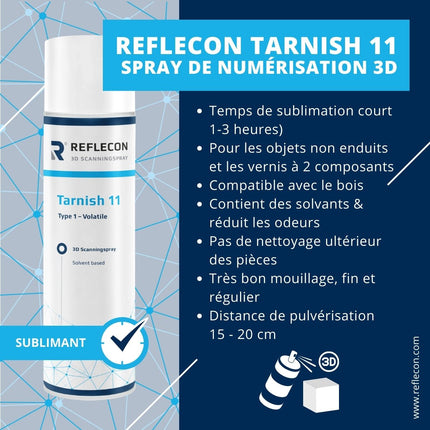 Accessoire-Accessoire (Scanner 3D) : Spray Matifiant Reflecon Tarnish 11 pour numérisation 3D- REFLECON - KALLISTO