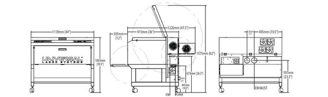 Machine-Machine Laser Co2 - PLS6.150D- UNIVERSAL LASER SYSTEMS - KALLISTO