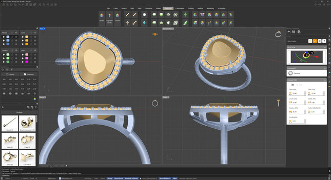 Logiciel - Logiciel 3D CAO RhinoArtisan pour la Joaillerie - 2SHAPES - KALLISTO