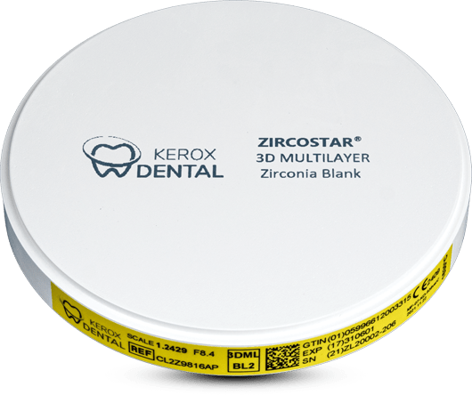 Matériaux - Disque Zircone KEROX Multi Couche 3D (3DML) - KEROX DENTAL - KALLISTO