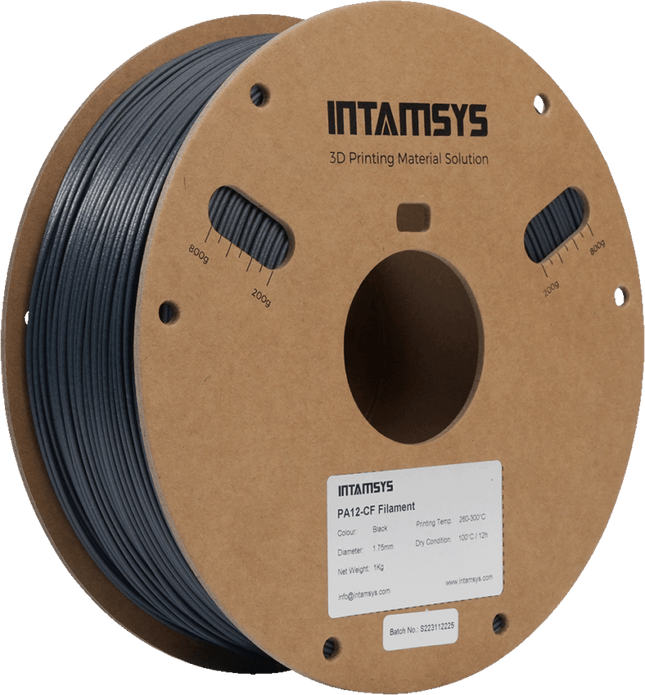 Matériaux-Matériau (imprimante 3D FDM) : INTAMSYS Bobine de fil PA12-CF (Fibre de Carbone) 1,75 mm 1 Kg- INTAMSYS - KALLISTO