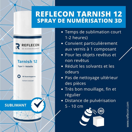 Accessoire-Accessoire (Scanner 3D) : Spray Matifiant Reflecon Tarnish 12 pour numérisation 3D- REFLECON - KALLISTO