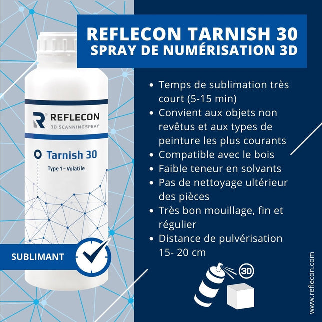 Accessoire-Accessoire (Scanner 3D) : Spray Matifiant Reflecon Tarnish 30 pour numérisation 3D- REFLECON - KALLISTO