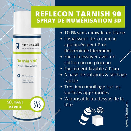 Accessoire-Accessoire (Scanner 3D) : Spray Matifiant Reflecon Tarnish 90 pour numérisation 3D- REFLECON - KALLISTO