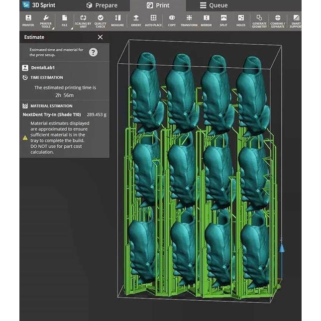 Logiciel-Logiciel de préparation et de lancement en production 3D SPRINT Nextdent 5100 / Figure 4 Jewlery- 3D SYSTEMS - KALLISTO