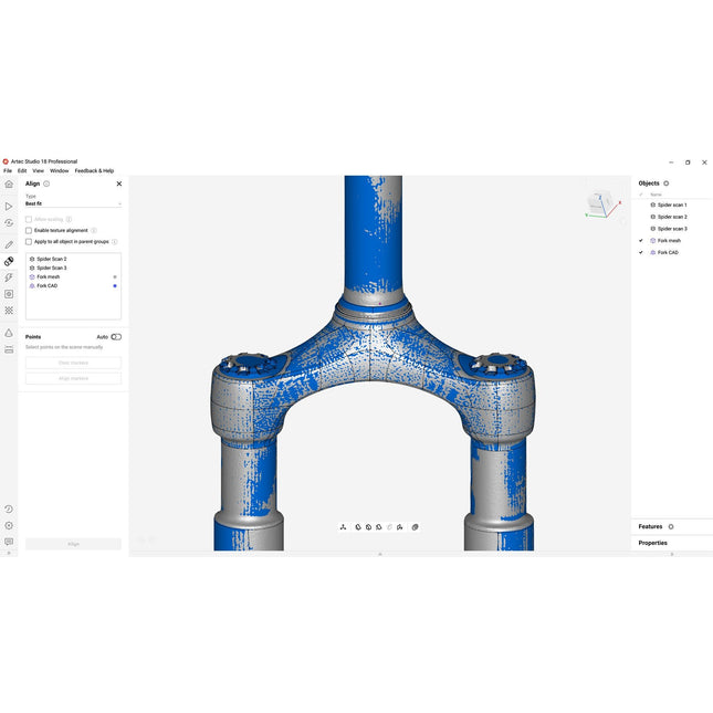 Logiciel-Logiciel de Numérisation 3D et Traitement numérique - ARTEC Studio 18- ARTEC - KALLISTO