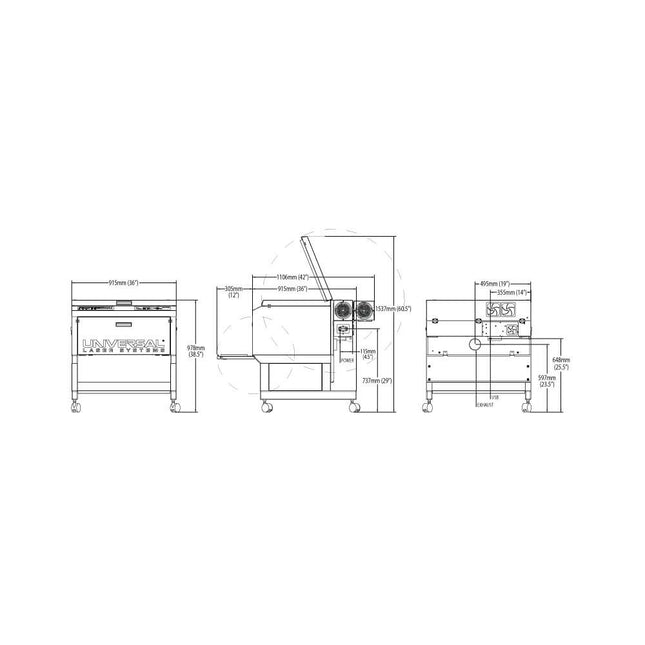 Machine-Machine Laser Co2 - PLS4.75- UNIVERSAL LASER SYSTEMS - KALLISTO