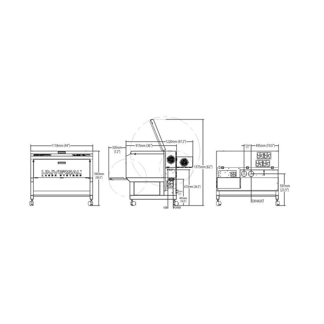 Machine-Machine Laser Co2 - PLS6MW- UNIVERSAL LASER SYSTEMS - KALLISTO