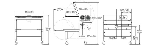 Machine-Machine Laser Co2 - VLS3.60- UNIVERSAL LASER SYSTEMS - KALLISTO